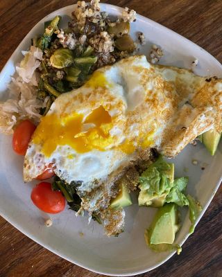 I have a jam-packed day with lots of driving to different places and needing to be there at specific times AND I’m playing tennis today so I’m fueling up on this power breakfast:

- leftover quinoa, Brussels sprouts and dandelion greens to give me fiber, vitamins and minerals. The bitter greens support my liver.

- two fried organic eggs for protein and omega 3’s

- avocado for more omega 3’s to keep my brain sharp and my mood stable

- fermented sauerkraut to nourish my gut microbiome

- tomatoes for antioxidants to strengthen my immune system

It may seem hard to eat this way but guess what? 

Many things “feel” hard at first. Even riding a bike feels hard at first but then it becomes easy! And then you feel gratitude for it. 

Knowing how to eat to support and nourish your life is amazing. 

It’s empowering. 

It’s freedom. 

If you’re interested in learning how to nourish your body to reduce stress and create true health, I have spots open in my coaching program and would love to be your guide! 

DM “HEALTHY MOM” and I’ll reply back with an easy first step

Moms, here’s to a healthier you!

Love,
💕 
Lorraine 

#HolisticHealth #HolisticNutrition #HolisticHealthCoach #Gratitude #Grateful #Mindset #MindsetCoach #Wellness #WellnessCoach #MentalHealth #HealthCoach #HealthyEating #NourishByNature GratitudeToBliss #Bliss #VitaminG #MomLife #HealthyMomLife #homeschoolmom